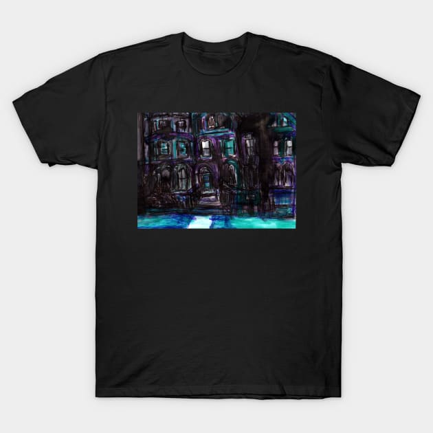 Gothic Victorian House T-Shirt by MoronicArts